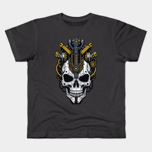 Mecha Skull S01 D62 Kids T-Shirt